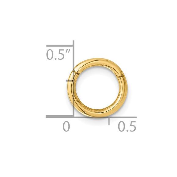 14k Yellow Gold 14 Gauge Hinged Hoop Cartilage Body Jewelry